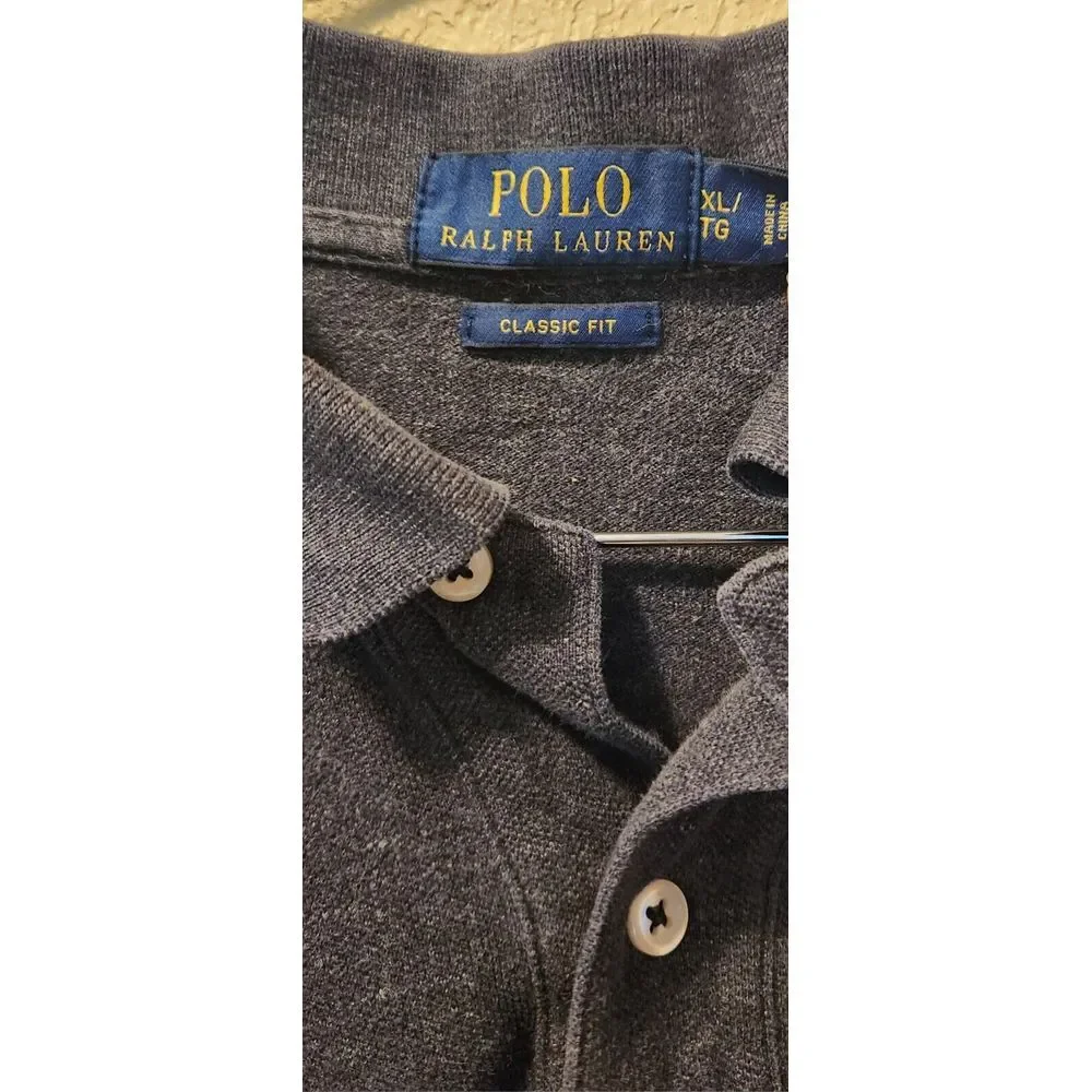 Polo Ralph Lauren Mens XL TG ‎ Shirt Black Red Pony